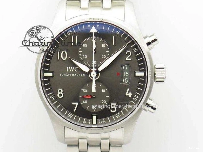 MIROTIME 0305 Pilot Spitfire Chrono ZF Best Edition Gray Dial On SS Bracelet A WrinkleFree 7357